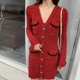 Chanel style red dress HZ1024