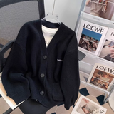 V-neck knitted cardigan HZ1024