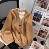 V-neck knitted cardigan HZ1024