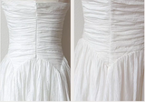 White Strapless A-Line Chiffon Long Prom Dresses Birthday Evening Gowns HZ1024