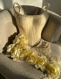 Butter Yellow Square Neck Bodycon Beaded Tulle Short Prom Dresses Gorgeous Homecoming Dresses HZ1024