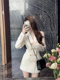 style white thick wool suit skirt HZ1024