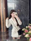 style white thick wool suit skirt HZ1024