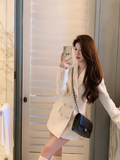 style white thick wool suit skirt HZ1024
