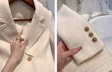 style white thick wool suit skirt HZ1024
