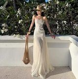White Strapless Sheath Birthday Dress HZ1024