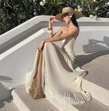 White Strapless Sheath Birthday Dress HZ1024