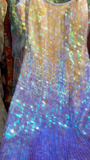 Gold Spaghetti Straps Sheath Sequin Long Prom Dresses Formal Evening Gowns HZ1024