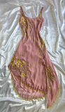 Pink Spaghetti Straps A-Line Chiffon Beaded Short Prom Dresses Homecoming Dresses with Appliques HZ1024