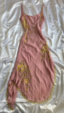 Pink Spaghetti Straps A-Line Chiffon Beaded Short Prom Dresses Homecoming Dresses with Appliques HZ1024