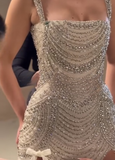 Spaghetti Straps Bodycon Birthday Dresses Beaded Short Prom Dresses Fashion Homecoming Dresses HZ1024