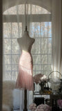 Pink Halter Collar Bodycon Chiffon Short Prom Dresses Vintage Party Dress with Beading HZ1024