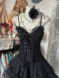 Spaghetti Straps Black A-Line Tulle Lace Short Prom Dresses Homecoming Dresses HZ1024