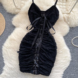 Spaghetti Straps Bodycon Lace Short Party Dress Cocktail Dress HZ1024