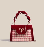 Houndstooth Shoulder Crossbody Handbag HZ1024