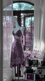 Green Spaghetti Straps A-Line Chiffon Beaded Short Prom Dresses HZ1024