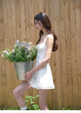 Red Square Neck A-Line Short Birthday Party Dress HZ1024