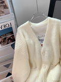 Knit Ripped Edge Cardigan Sweater HZ1024