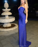 Navy Blue Sweetheart Mermaid Long Prom Dresses Sparkling Formal Evening Gowns HZ1024