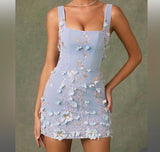 Square Neck Purple Sheath Beaded Applique Short Party Dresses Homecoming Dress HZ1024