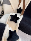 patchwork loose knitted cardigan HZ1024