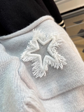 patchwork loose knitted cardigan HZ1024