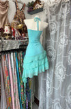 Blue Halter Bodycon Short Party Dress HZ1024