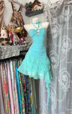 Blue Halter Bodycon Short Party Dress HZ1024