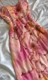 Spaghetti Straps Sheath Beaded Chiffon Long Prom Dresses Vintage Evening Gowns HZ1024