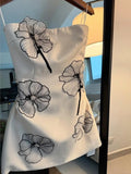 White Strapless Birthday Dresses Sheath Satin White Short Formal Dresses Fashion Party Dresses HZ1024