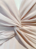Pink V-neck Sheath Chiffon Prom Dresses Elegant Birthday Evening Gowns with Ruffles HZ1024