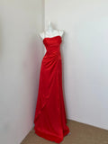 Green Spaghetti Straps A-Line Satin Long Prom Dresses Formal Evening Dresses HZ1024