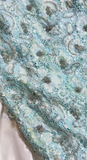Blue Jewel Sheath Lace Beaded Short Retro Evening Gowns HZ1024