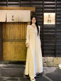 Swing Neck Long Sleeve Scarf Knitted Dress HZ1024