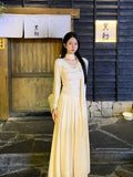 Swing Neck Long Sleeve Scarf Knitted Dress HZ1024