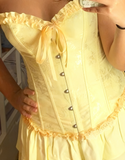 Yellow Strapless Bodycon Chiffon Satin Short Party Dress Fashion Homecoming Dress HZ1024