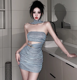 Strapless Bodycon Satin Short Prom Dresses Party Dress HZ1024