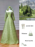 Green Strapless A-Line Tulle Evening Gowns Sweet 16 Dress Quinceanera Dress HZ1024