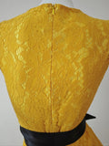 Yellow Jewel A-Line Lace Short Party Dress HZ1024