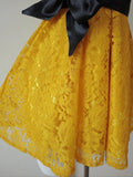 Yellow Jewel A-Line Lace Short Party Dress HZ1024