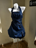 Pink Spaghetti Straps A-Line Satin Short Evening Dress Sweet Homecoming Dress HZ1024
