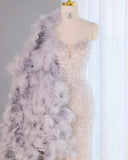 Silver Sweetheart Mermaid Sequins Long Prom Dresses Formal Evening Gowns HZ1024