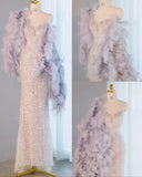 Silver Sweetheart Mermaid Sequins Long Prom Dresses Formal Evening Gowns HZ1024