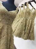 Gold Sweetheart Neck A-Line Tulle Sequin Short Prom Dresses Sweet 16 Dress HZ1024