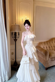Apricot Spaghetti Straps A-Line Layered Tulle Long Prom Dresses, Sweet 16 Dress HZ1024