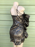 Black Gold Strapless Bodycon Short Party BirthdayDresses Sexy Homecoming Dresses HZ1024