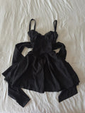 Black Thin Strap A-Line Short Prom Dresses Birthday Party Dress HZ1024
