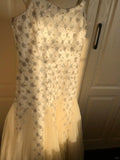 Square Neck Mermaid Tulle Beading Long Prom Dresses Elegant Formal Evening Dresses HZ1024
