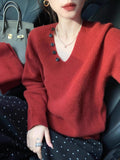 style lazy style knitted pullover sweater with detachable scarf HZ1024