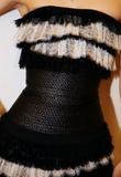 Black Bodycon Strapless Short Lace Party Dress Homecoming Dress HZ1024